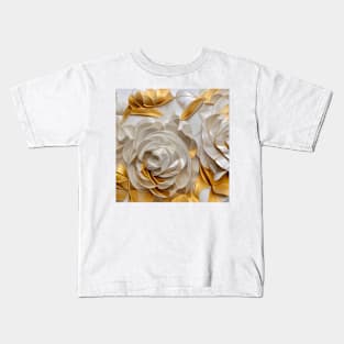 Gilded Floral Relief Kids T-Shirt